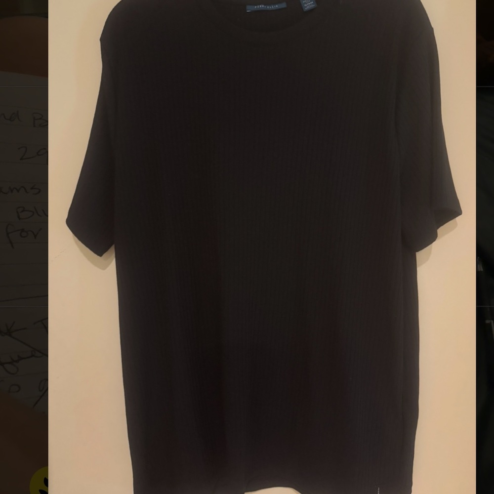 Perry Ellis Ribbed Tee - Picture 2 of 7